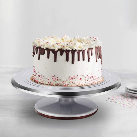 Rotating Cake Turntable 12'' Alloy Revolving Cake Stand with Non-Slipping - Picture 12 of 12
